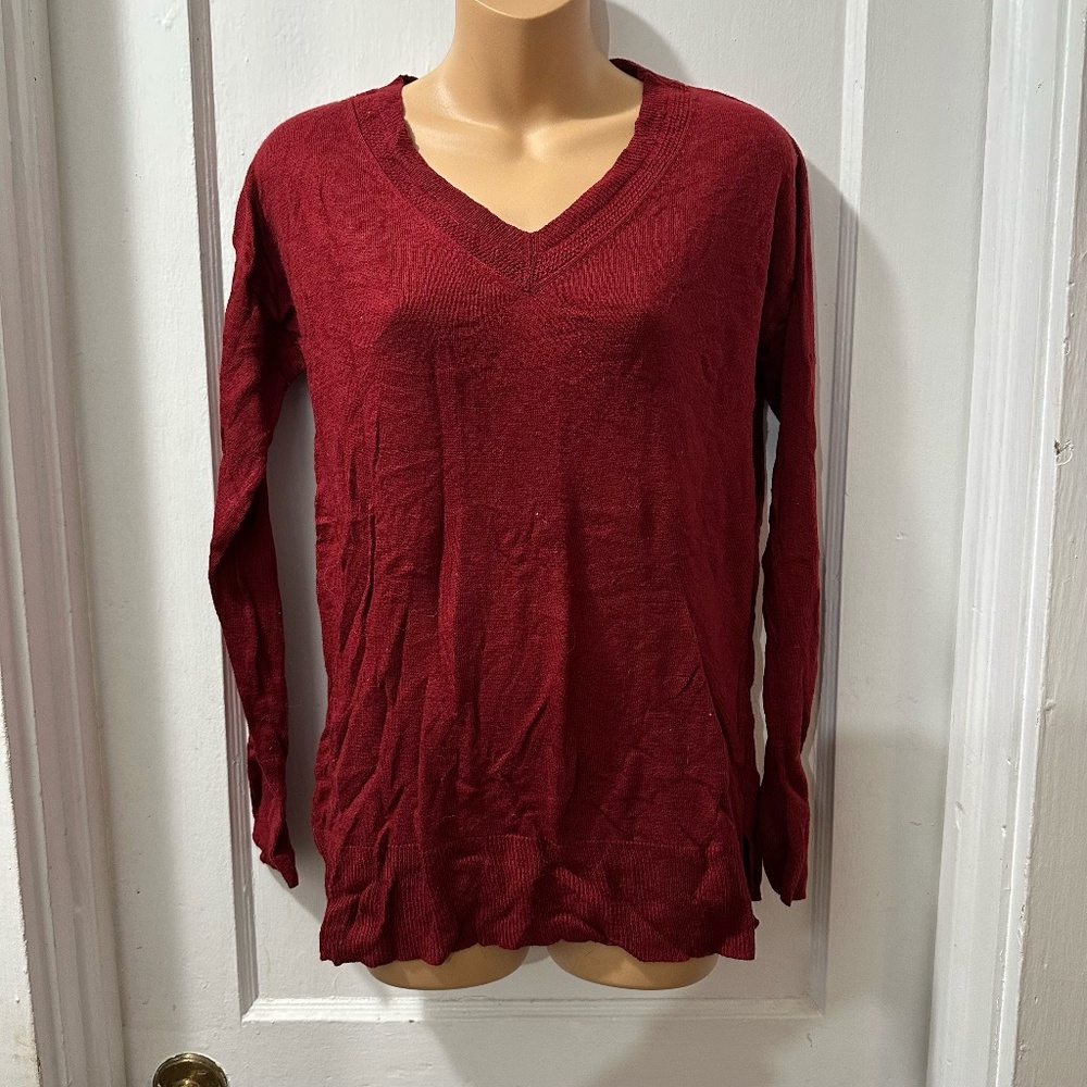 A New Day Red Long‎ Sleeve Sweater in M